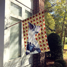 Load image into Gallery viewer, Great Dane Fall Leaves Portrait Flag Canvas House Size
