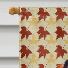 Load image into Gallery viewer, Basset Hound Fall Leaves Portrait Flag Canvas House Size