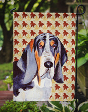 Load image into Gallery viewer, Basset Hound Fall Leaves Portrait Garden Flag – Decorative Outdoor Yard Flag