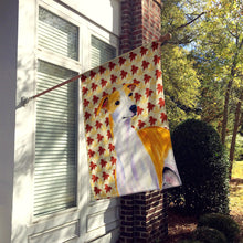 Load image into Gallery viewer, Whippet Fall Leaves Portrait Flag Canvas House Size