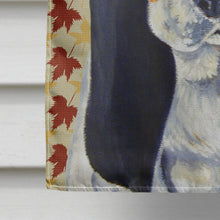 Load image into Gallery viewer, Basset Hound Fall Leaves Portrait Flag Canvas House Size