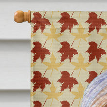 Load image into Gallery viewer, Bearded Collie Fall Leaves Portrait Flag Canvas House Size