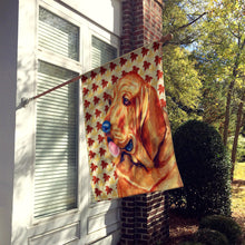 Load image into Gallery viewer, Bloodhound Fall Leaves Portrait Flag Canvas House Size