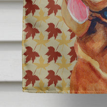Load image into Gallery viewer, Bloodhound Fall Leaves Portrait Flag Canvas House Size