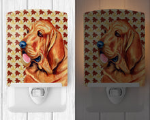 Load image into Gallery viewer, Bloodhound Fall Leaves Portrait Ceramic Night Light LH9106CNL