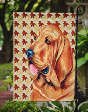 Load image into Gallery viewer, Bloodhound Fall Leaves Portrait Garden Flag – Decorative Outdoor Yard Flag