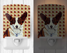 Load image into Gallery viewer, Corgi Fall Leaves Portrait Ceramic Night Light LH9108CNL