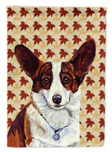Load image into Gallery viewer, Corgi Fall Leaves Portrait Garden Flag – Decorative Outdoor Yard Flag