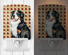 Load image into Gallery viewer, Bernese Mountain Dog Fall Leaves Portrait Ceramic Night Light LH9109CNL