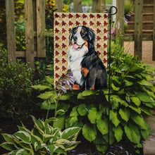 Load image into Gallery viewer, Bernese Mountain Dog Fall Leaves Portrait Garden Flag – Decorative Outdoor Yard Flag