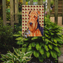 Load image into Gallery viewer, Airedale Fall Leaves Portrait Garden Flag – Decorative Outdoor Yard Flag