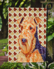 Load image into Gallery viewer, Airedale Fall Leaves Portrait Garden Flag – Decorative Outdoor Yard Flag