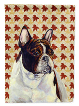 Load image into Gallery viewer, French Bulldog Fall Leaves Portrait Garden Flag – Decorative Outdoor Yard Flag