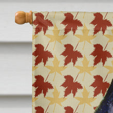 Load image into Gallery viewer, Schipperke Fall Leaves Portrait Flag Canvas House Size