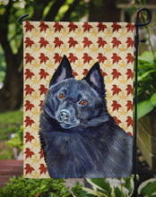 Load image into Gallery viewer, Schipperke Fall Leaves Portrait Garden Flag – Decorative Outdoor Yard Flag
