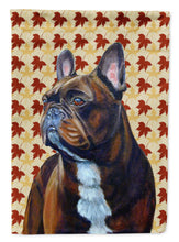 Load image into Gallery viewer, French Bulldog Fall Leaves Portrait Garden Flag – Decorative Outdoor Yard Flag