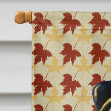 Load image into Gallery viewer, Pug Fall Leaves Portrait Flag Canvas House Size