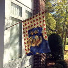 Load image into Gallery viewer, Brussels Griffon Fall Leaves Portrait Flag Canvas House Size