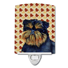 Load image into Gallery viewer, Brussels Griffon Fall Leaves Portrait Ceramic Night Light LH9118CNL