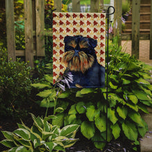 Load image into Gallery viewer, Brussels Griffon Fall Leaves Portrait Garden Flag – Decorative Outdoor Yard Flag