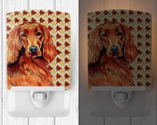 Load image into Gallery viewer, Irish Setter Fall Leaves Portrait Ceramic Night Light LH9119CNL