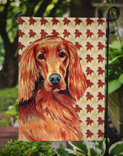 Load image into Gallery viewer, Irish Setter Fall Leaves Portrait Garden Flag – Decorative Outdoor Yard Flag