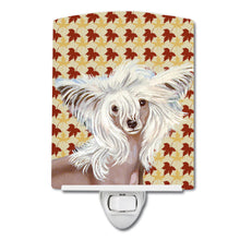 Load image into Gallery viewer, Chinese Crested Fall Leaves Portrait Ceramic Night Light LH9122CNL