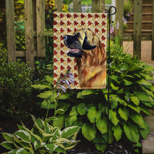 Load image into Gallery viewer, Leonberger Fall Leaves Portrait Garden Flag – Decorative Outdoor Yard Flag