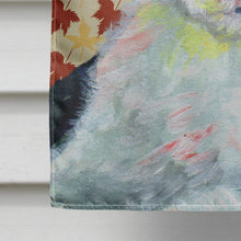 Load image into Gallery viewer, Old English Sheepdog Fall Leaves Portrait Flag Canvas House Size