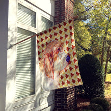 Load image into Gallery viewer, Petit Basset Griffon Vendeen Fall Leaves Portrait Flag Canvas House Size