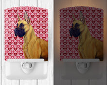 Load image into Gallery viewer, Great Dane Hearts Love and Valentine's Day Portrait Ceramic Night Light LH9130CNL