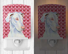 Load image into Gallery viewer, Great Dane Hearts Love and Valentine's Day Portrait Ceramic Night Light LH9131CNL