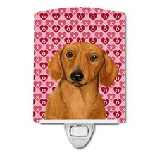 Load image into Gallery viewer, Dachshund Hearts Love and Valentine's Day Portrait Ceramic Night Light LH9132CNL