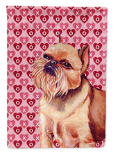 Load image into Gallery viewer, Brussels Griffon Hearts Love and Valentine's Day  Flag Canvas House Size