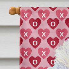 Load image into Gallery viewer, Westie Hearts Love and Valentine's Day Portrait Flag Canvas House Size