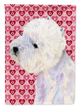 Load image into Gallery viewer, Westie Hearts Love and Valentine's Day Portrait Garden Flag – Decorative Outdoor Yard Flag