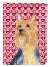 Load image into Gallery viewer, Silky Terrier Hearts Love and Valentine's Day Portrait Flag Canvas House Size