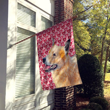 Load image into Gallery viewer, Australian Cattle Dog Hearts Love and Valentine's Day  Flag Canvas House Size