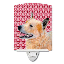 Load image into Gallery viewer, Australian Cattle Dog Hearts Love Valentine's Day Ceramic Night Light LH9137CNL