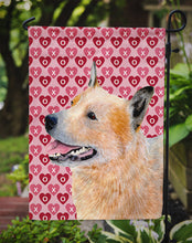 Load image into Gallery viewer, Australian Cattle Dog Hearts Love Valentine's Day Garden Flag – Decorative Outdoor Yard Flag