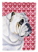 Load image into Gallery viewer, Bulldog English Hearts Love Valentine's Day Flag Canvas House Size
