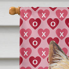 Load image into Gallery viewer, Cairn Terrier Hearts Love and Valentine's Day Portrait Flag Canvas House Size