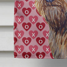 Load image into Gallery viewer, Cairn Terrier Hearts Love and Valentine's Day Portrait Flag Canvas House Size