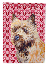 Load image into Gallery viewer, Cairn Terrier Hearts Love and Valentine's Day Portrait Flag Canvas House Size