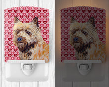Load image into Gallery viewer, Cairn Terrier Hearts Love and Valentine's Day Portrait Ceramic Night Light LH9140CNL