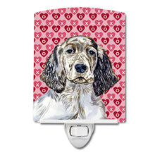 Load image into Gallery viewer, English Setter Hearts Love and Valentine's Day Portrait Ceramic Night Light LH9142CNL