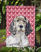 Load image into Gallery viewer, English Setter Hearts Love and Valentine's Day Portrait Garden Flag – Decorative Outdoor Yard Flag