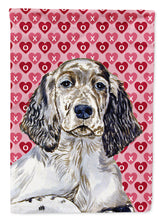 Load image into Gallery viewer, English Setter Hearts Love and Valentine's Day Portrait Garden Flag – Decorative Outdoor Yard Flag