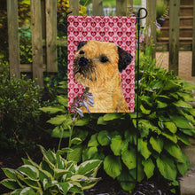 Load image into Gallery viewer, Border Terrier Hearts Love and Valentine's Day Portrait Garden Flag – Decorative Outdoor Yard Flag