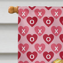 Load image into Gallery viewer, Vizsla Hearts Love and Valentine's Day Portrait Flag Canvas House Size